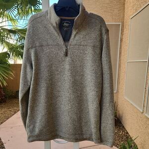 Bass Men's Gray Zip-Up Sweater